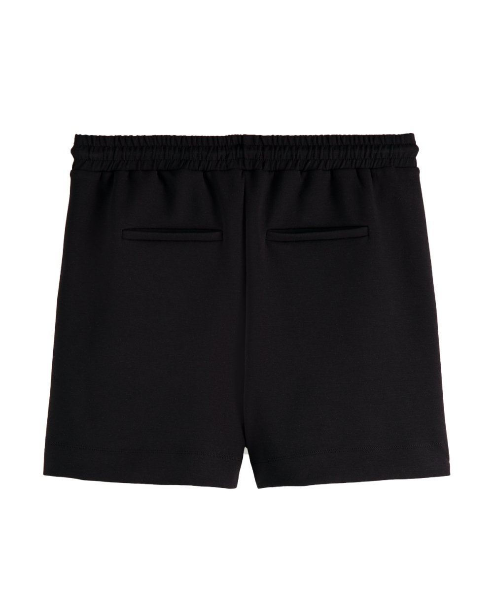 RUFFLED SWEAT SHORT ZWART