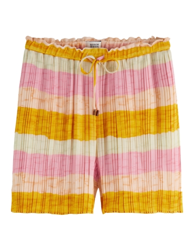 Scotch & Soda PRINTED PLEATED HIGH-RISE SHORT