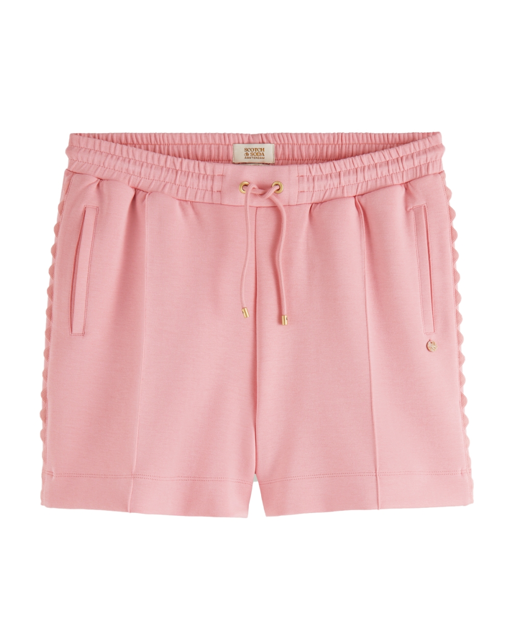 RUFFLED SWEAT SHORT ROZE