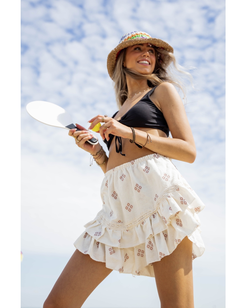 SKORT ISA LUREX ROSE