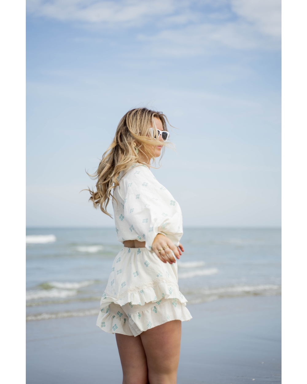 SKORT ISA LUREX TURQOUISE