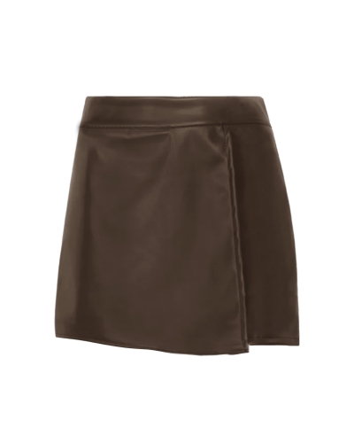 Gossip LEATHER SKORT BROWN
