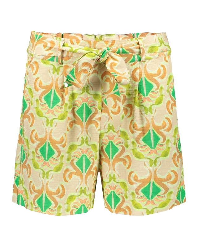 SHORT MET PRINT GROEN