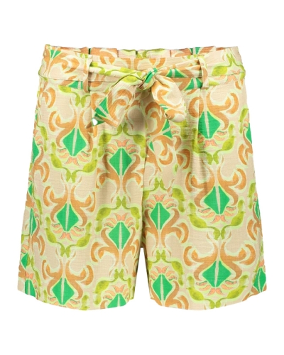 SHORT MET PRINT GROEN