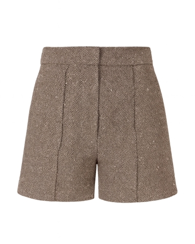 SHORT MET STRASS BRUIN