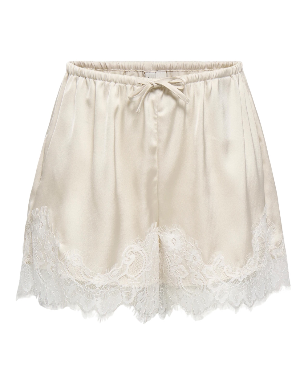 SATIJNEN LACE SHORT ECRU