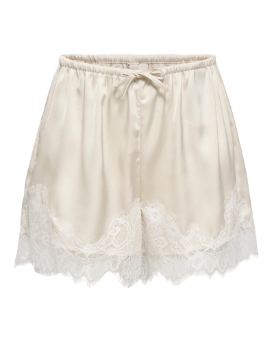 SATIJNEN LACE SHORT ECRU