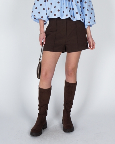 Gossip HIGH WAISTED SHORT DONKERBRUIN