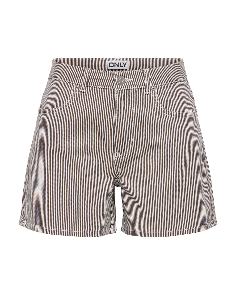 GESTREEPTE SHORT VOX BRUIN ECRU