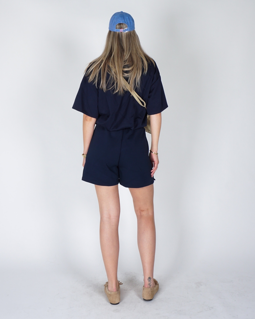 BALLON SWEAT SHORT DONKERBLAUW