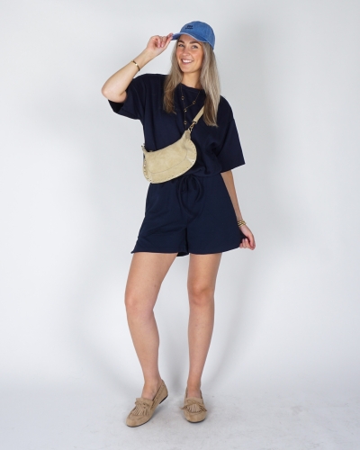 BALLON SWEAT SHORT DONKERBLAUW