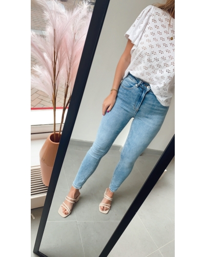 MILA HIGH WAIST SKINNY JEANS BLAUW