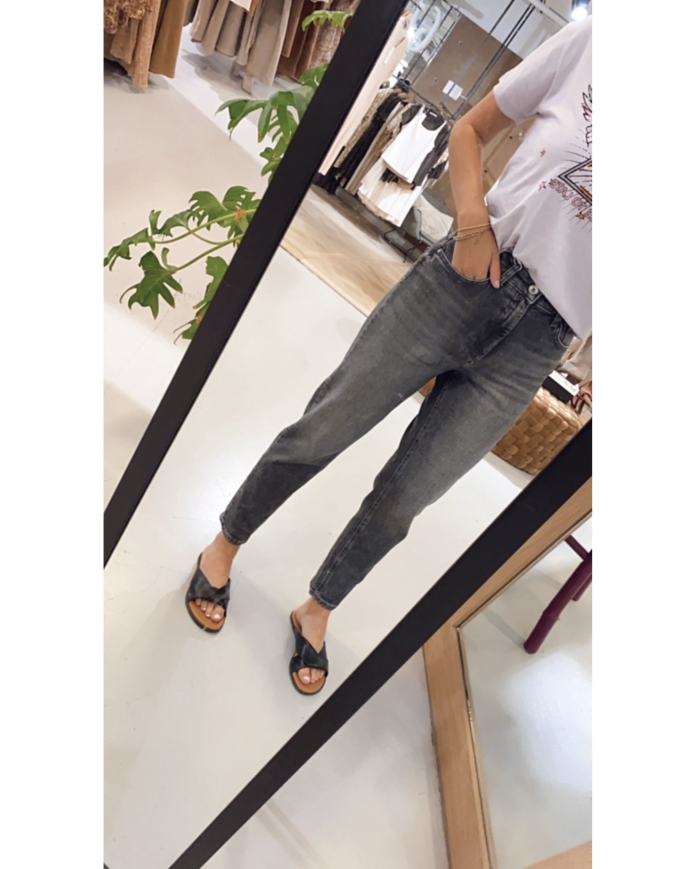 VENEDA MOM JEANS GRIJS