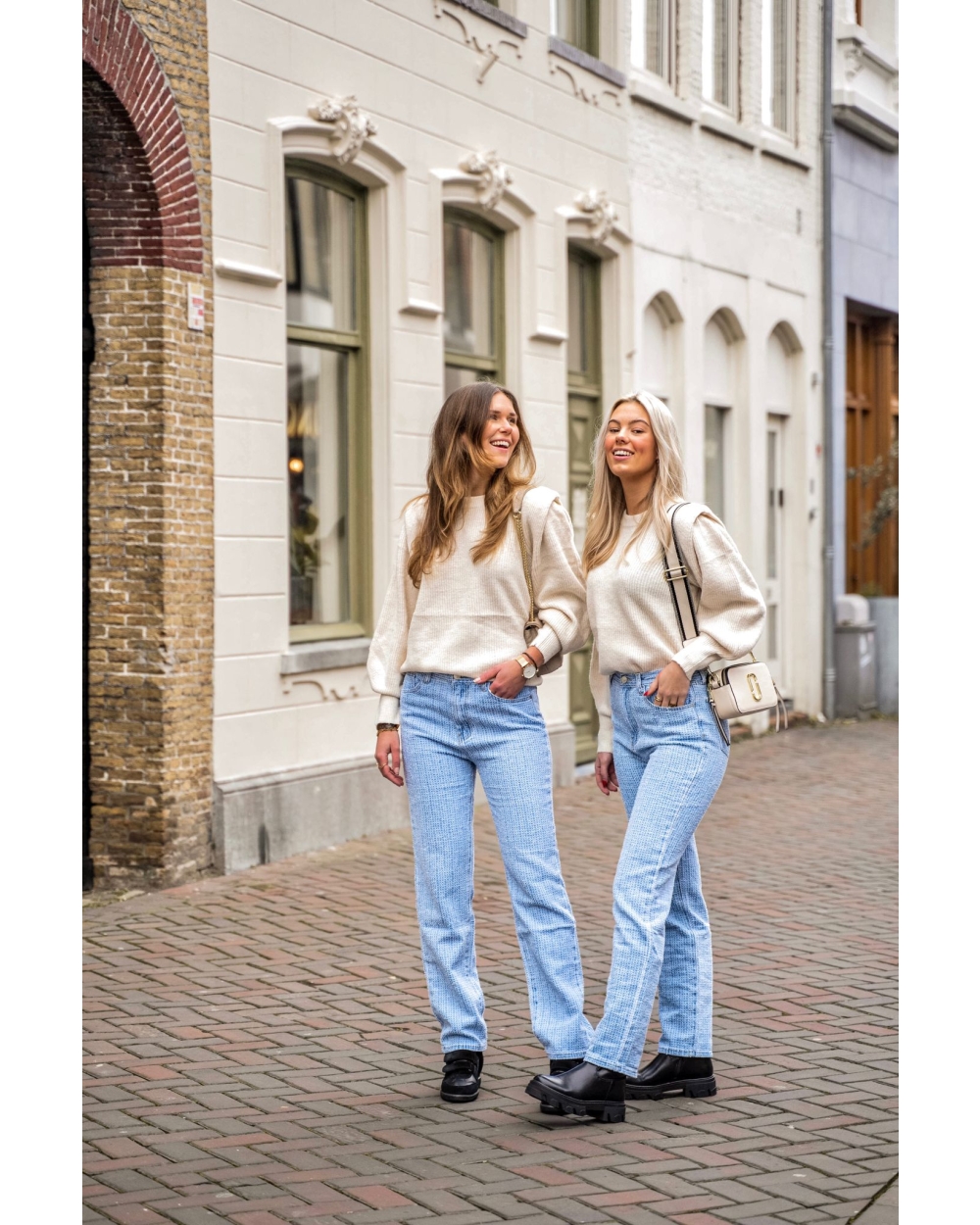 LAYLA STRAIGHT LEG JEANS MET FIJNE PRINT