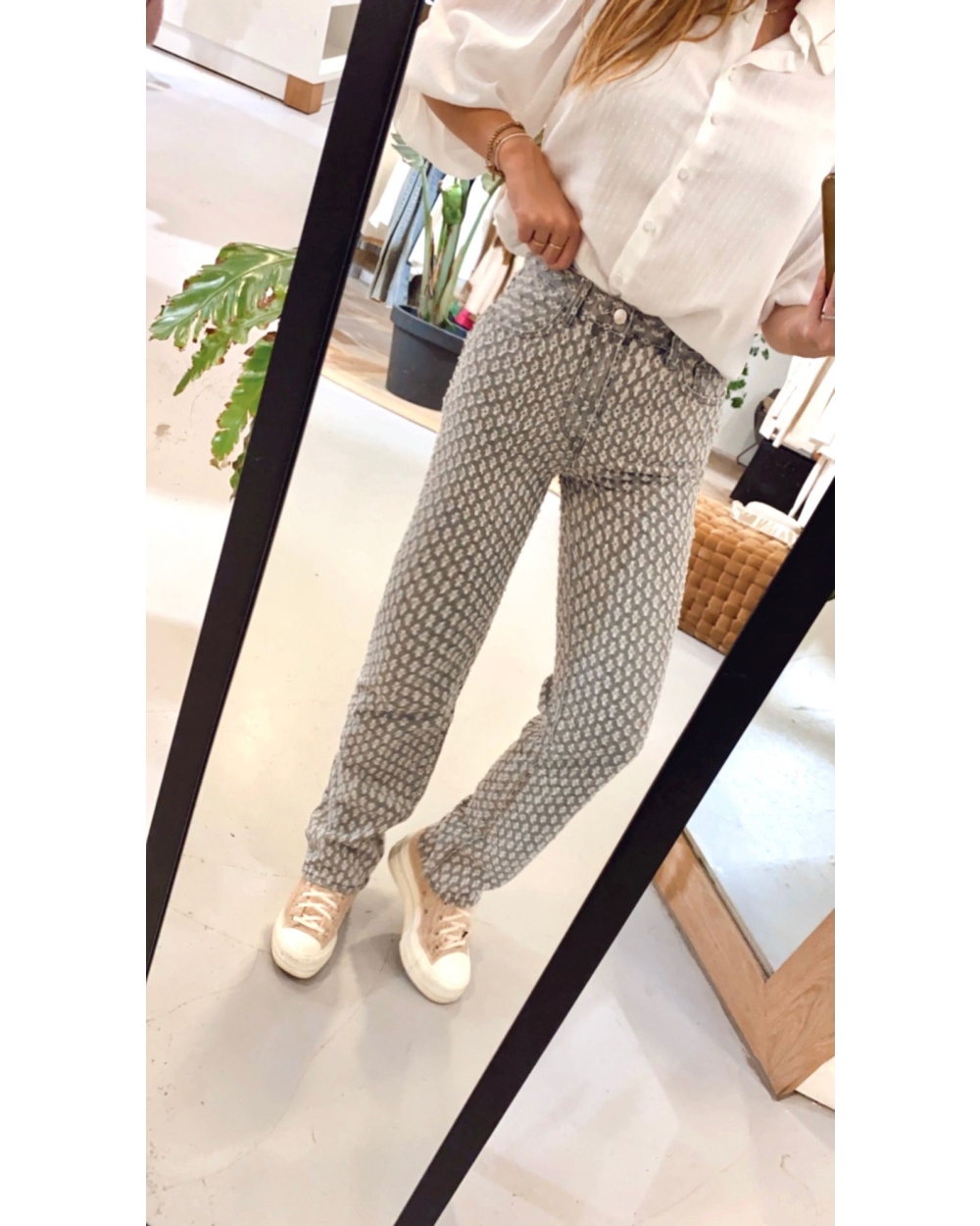 LAYLA STRAIGHT LEG JEANS GRIJS