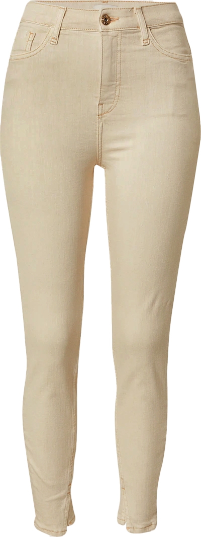 SKINNY JEANS MET SPLIT BEIGE