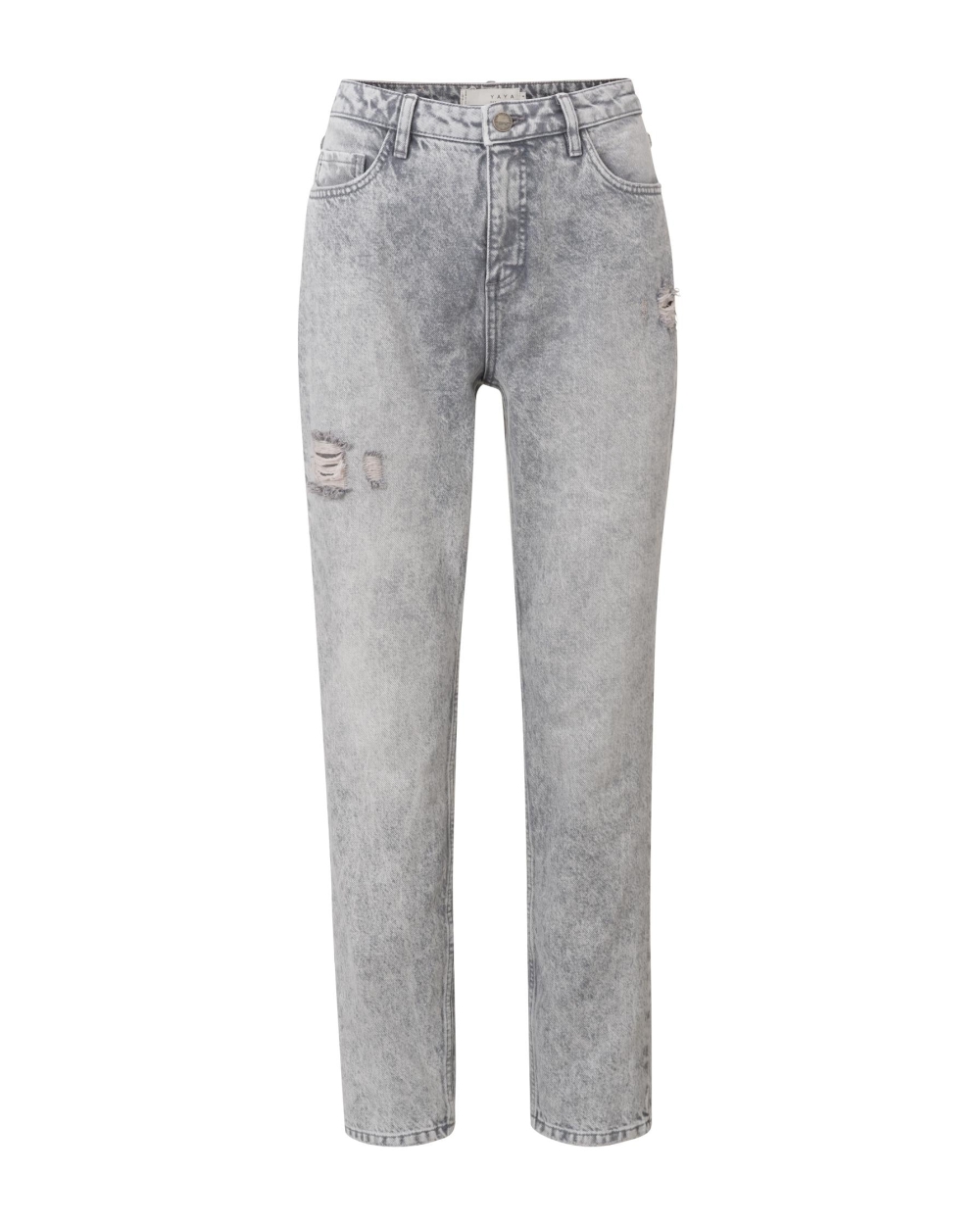 BOYFRIEND JEANS MET STEEKZAKKEN GRIJS