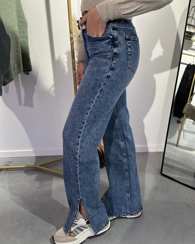 WIDE LEG JEANS BREGJE BLAUW