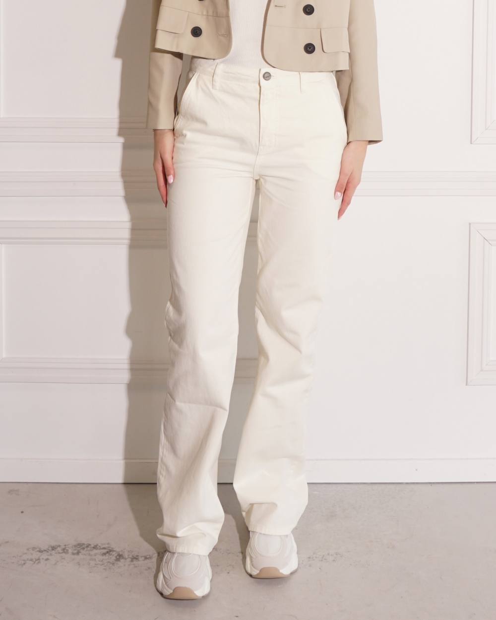 WIDE LEG JEANS ECRU