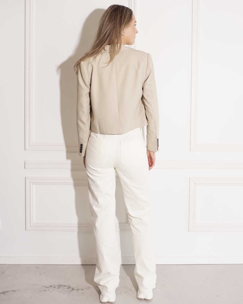 WIDE LEG JEANS ECRU
