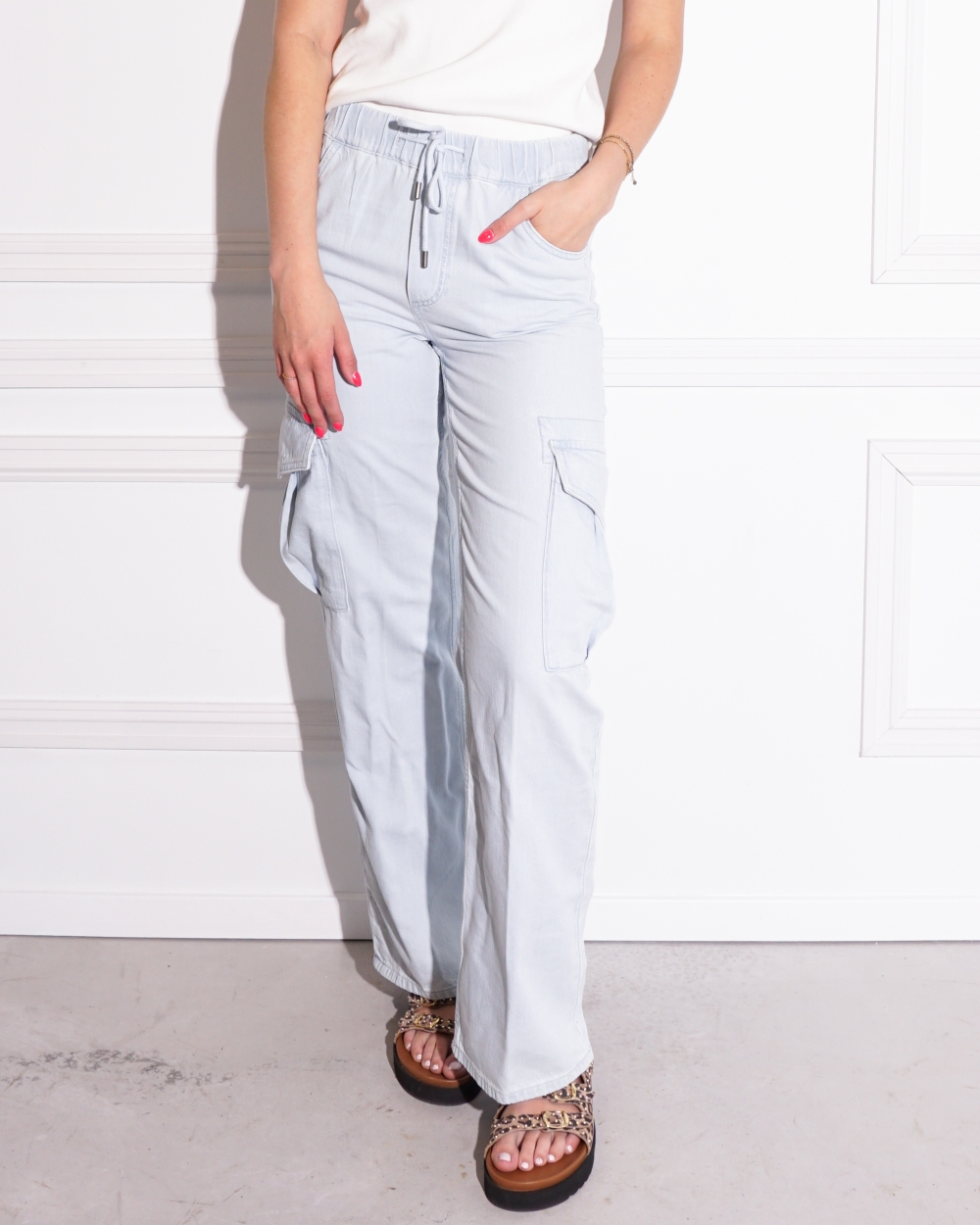 CARGO DENIM BLAUW