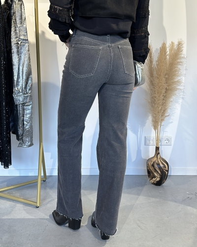 WIDE LEG JEANS IRIS DONKERGRIJS