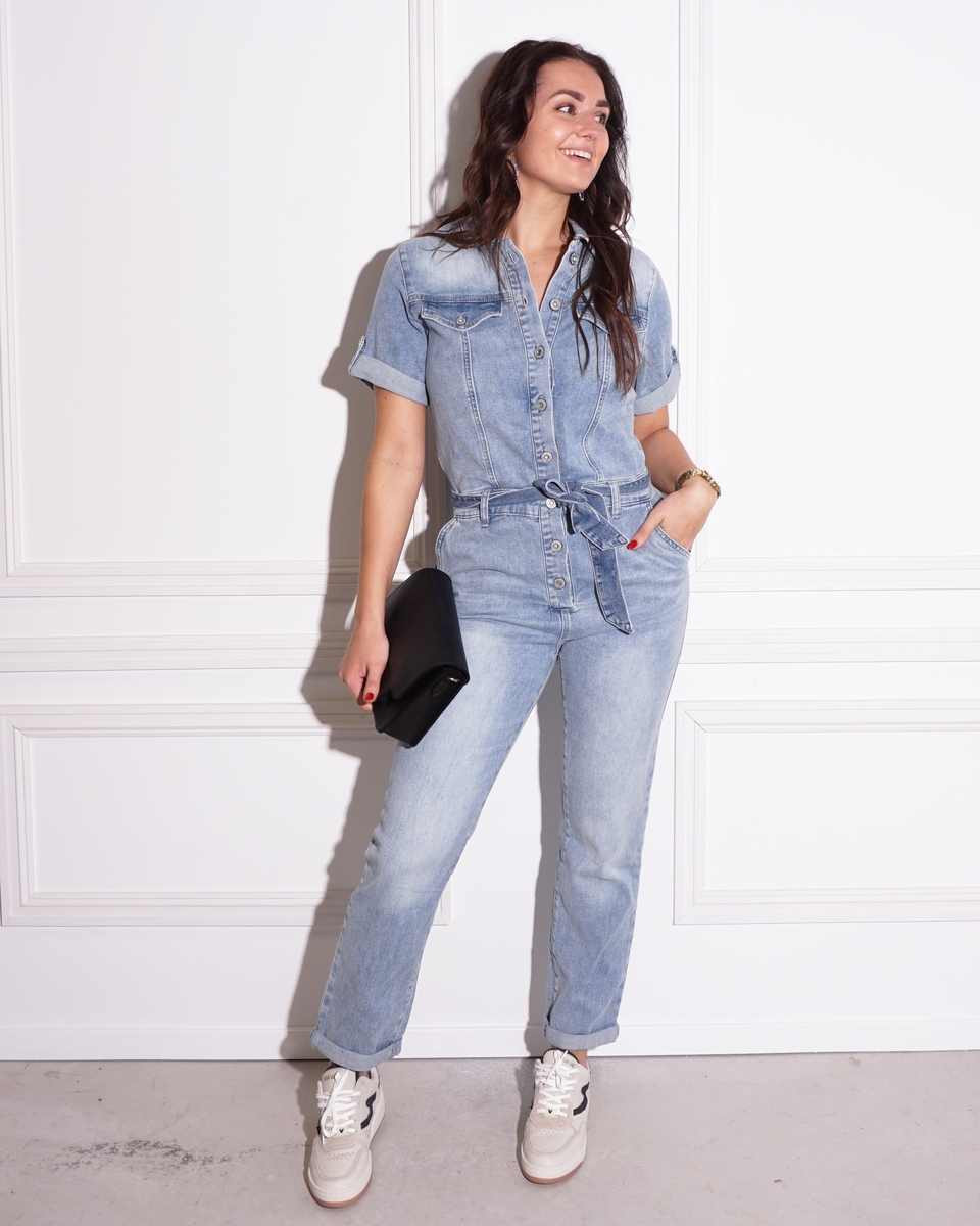 DENIM JUMPSUIT BLAUW