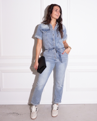 Geisha DENIM JUMPSUIT BLAUW