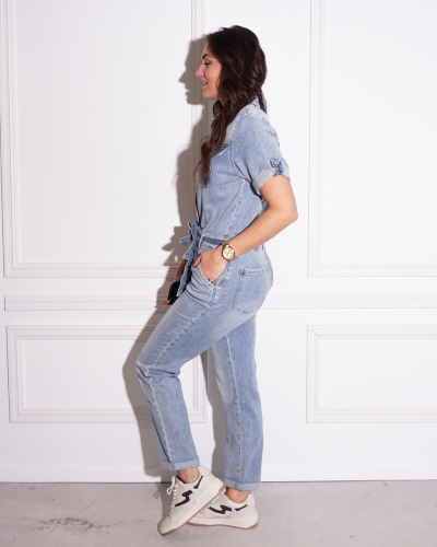 Geisha DENIM JUMPSUIT BLAUW