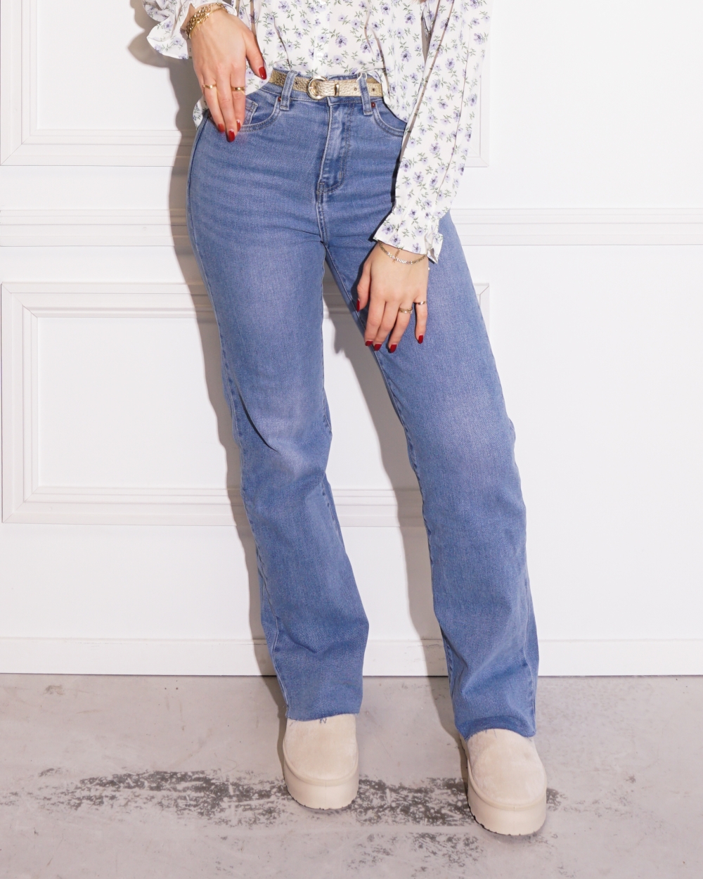 WIDE LEG JEANS MOXIE BLAUW