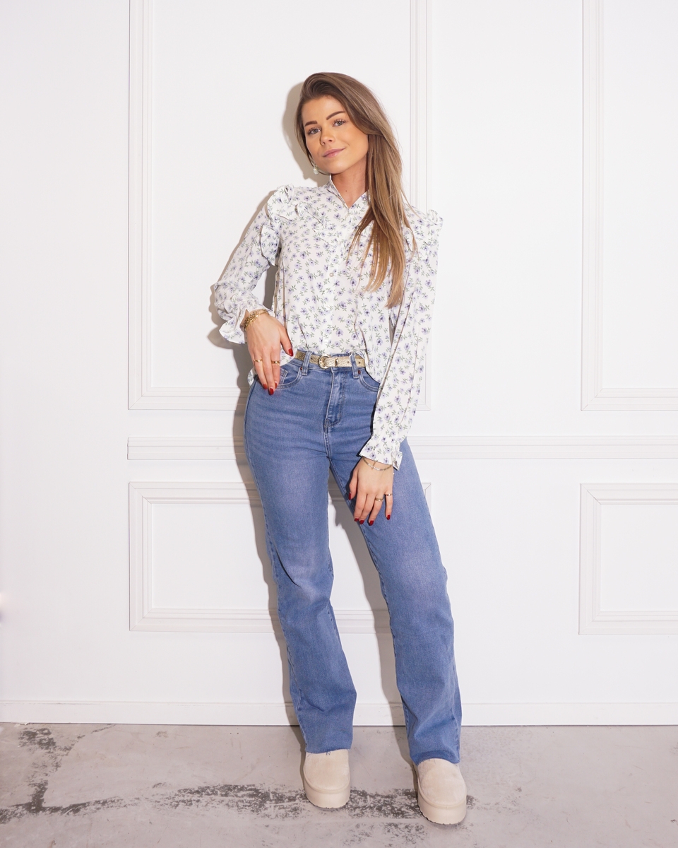 WIDE LEG JEANS MOXIE BLAUW
