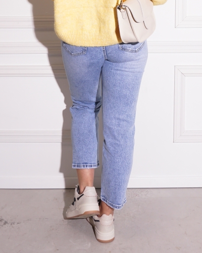 MOM JEANS IVY BLAUW