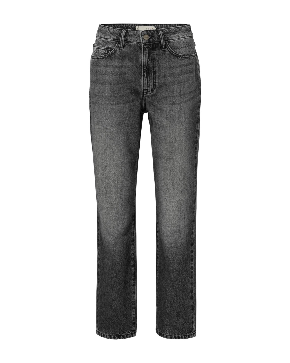 HIGH WAIST JEANS ACID WASH ZWART