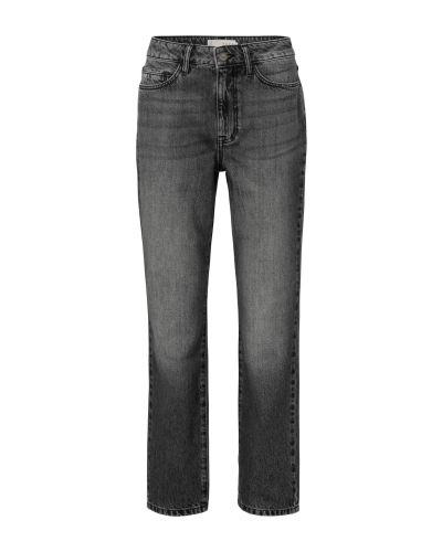 HIGH WAIST JEANS ACID WASH ZWART
