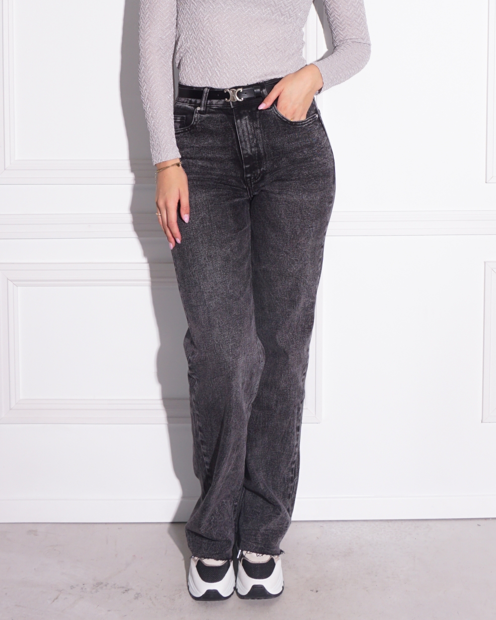FRANKIE JEANS ZWART ACID