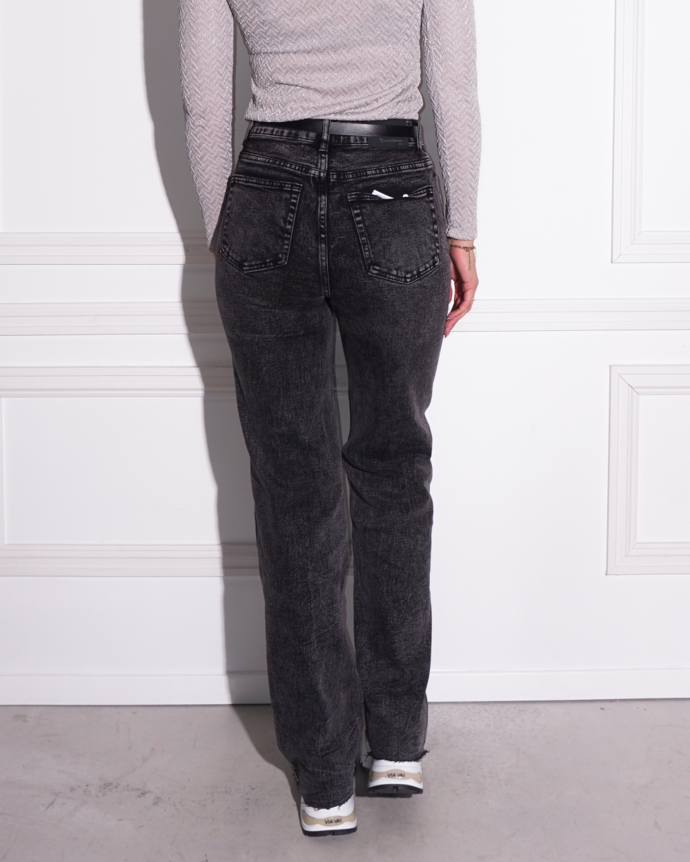 FRANKIE JEANS ZWART ACID