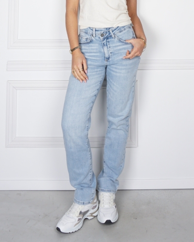 YAYA RECHTE JEANS MET OVERSLAGDETAIL