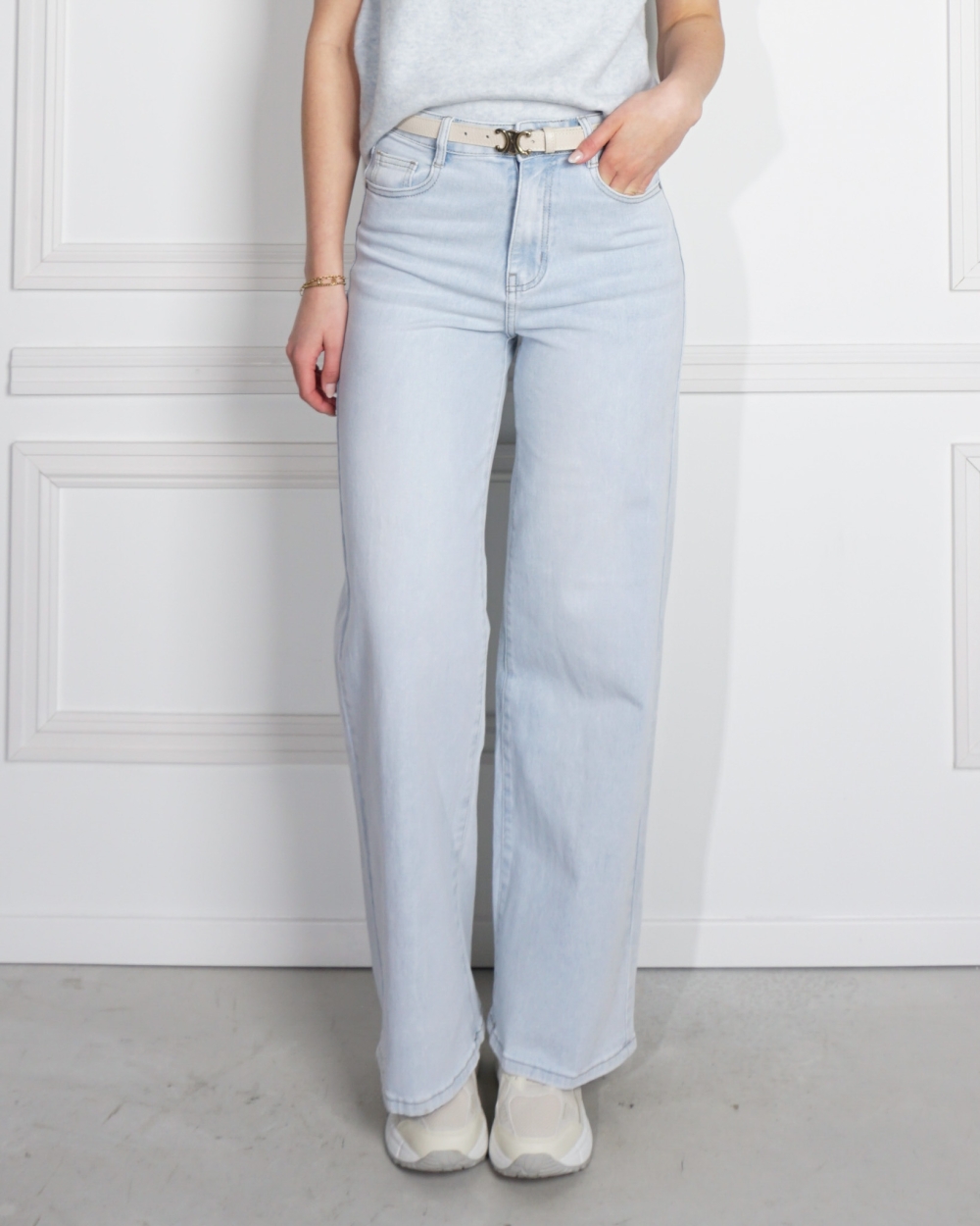 WIDE LEG JEANS BIBI LICHTBLAUW