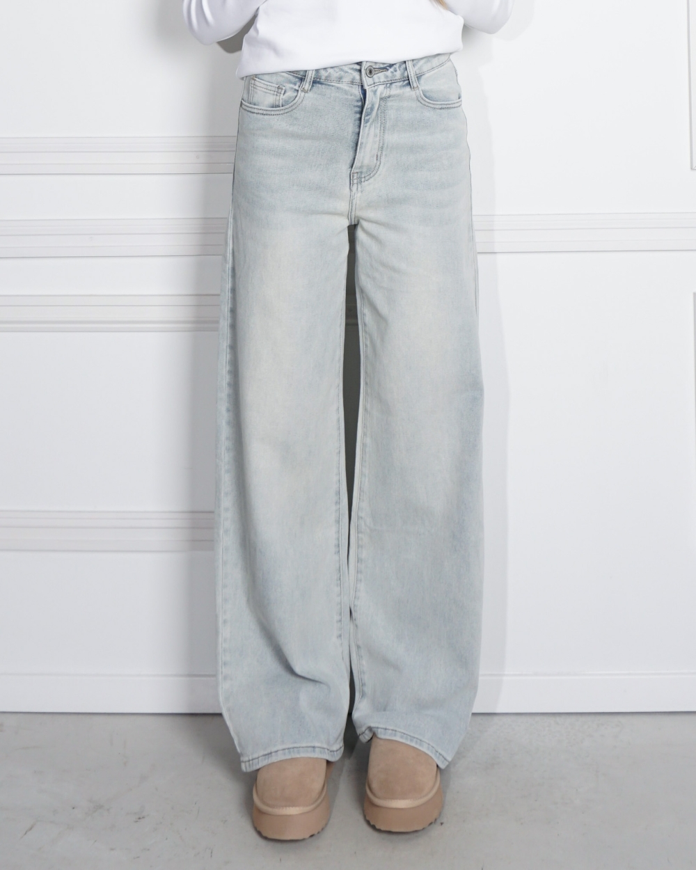 WIDE LEG JEANS BIBI GRIJSBLAUW