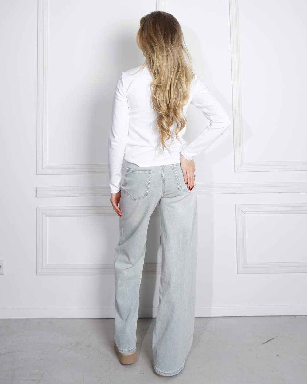 WIDE LEG JEANS BIBI GRIJSBLAUW