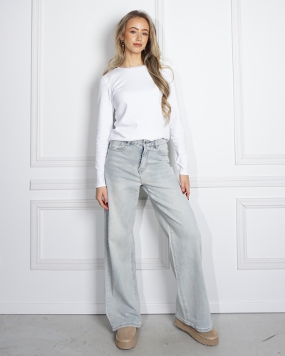 WIDE LEG JEANS BIBI GRIJSBLAUW