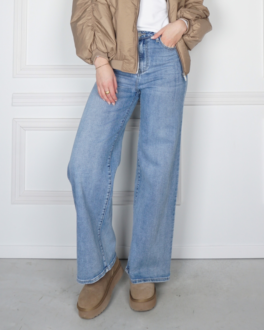 WIDE LEG JEANS NINA BLAUW