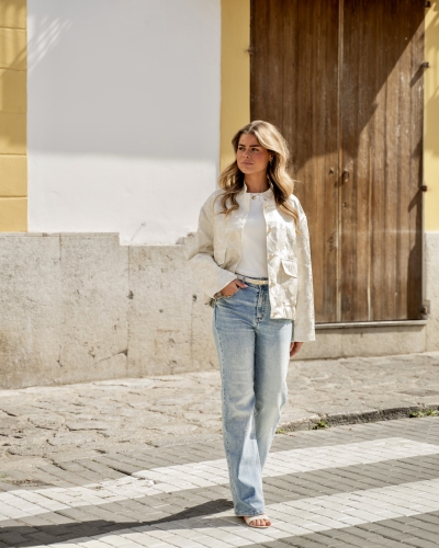 THE STRAIGHT LEG JEANS MEDIUM BLAUW