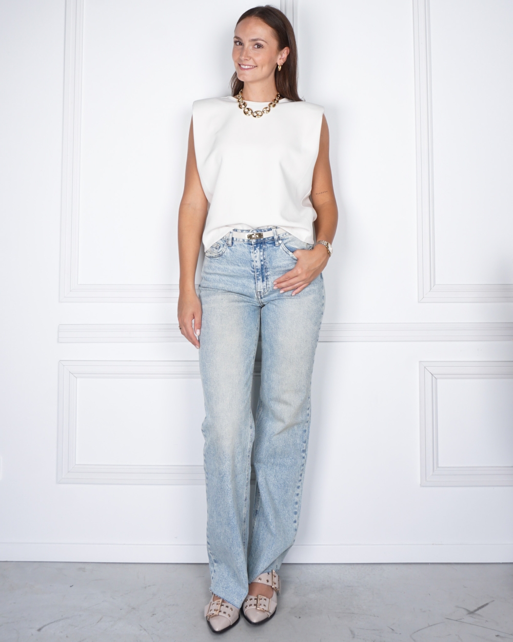 FRANKIE JEANS WHITE WASH