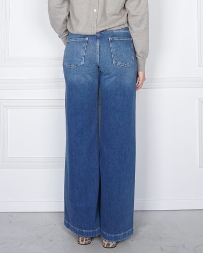 WIDE LEG JEANS LENGTE 34 BLAUW