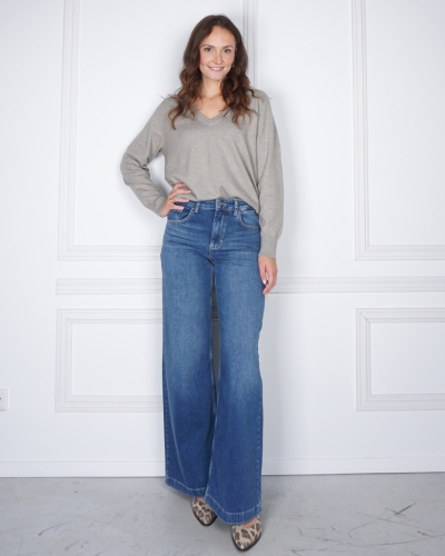 WIDE LEG JEANS LENGTE 34 BLAUW