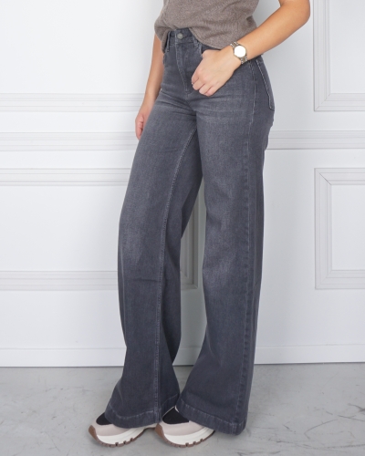 YAYA WIDE LEG JEANS LENGTE 34 GRIJS