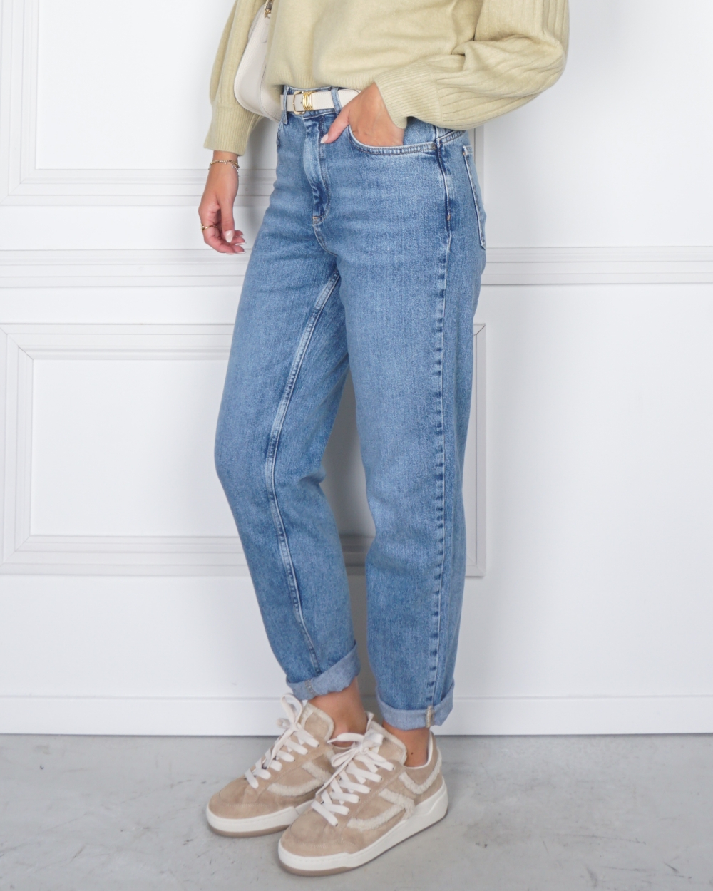 BOYFRIEND JEANS BLAUW