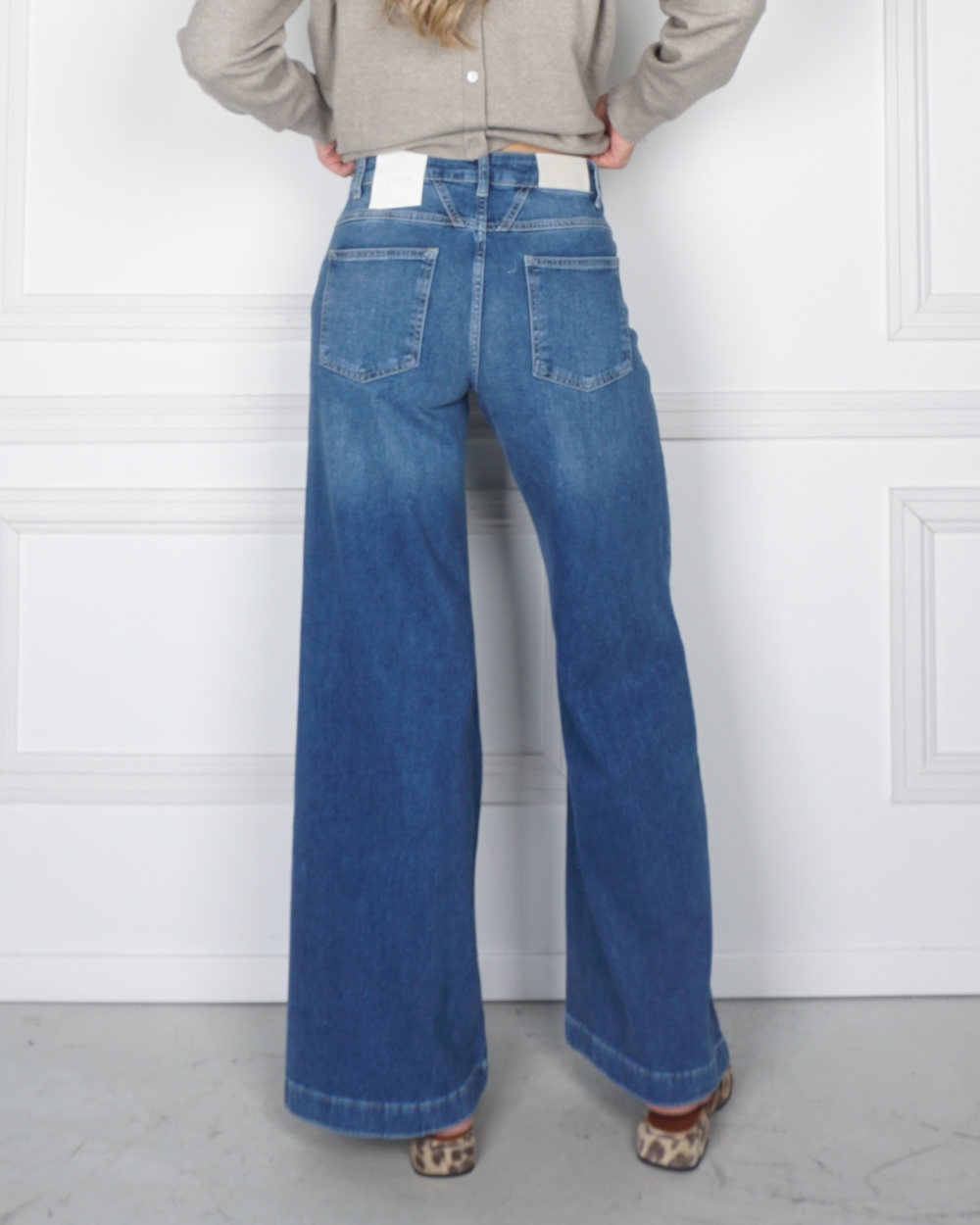 WIDE LEG JEANS LENGTE 32 BLAUW