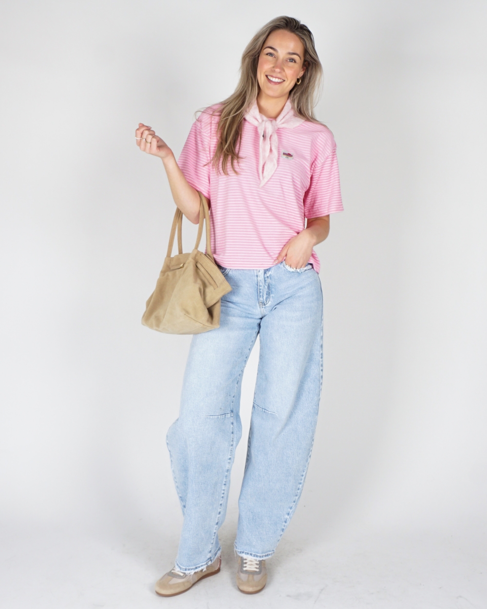 BARREL JEANS LICHTBLAUW